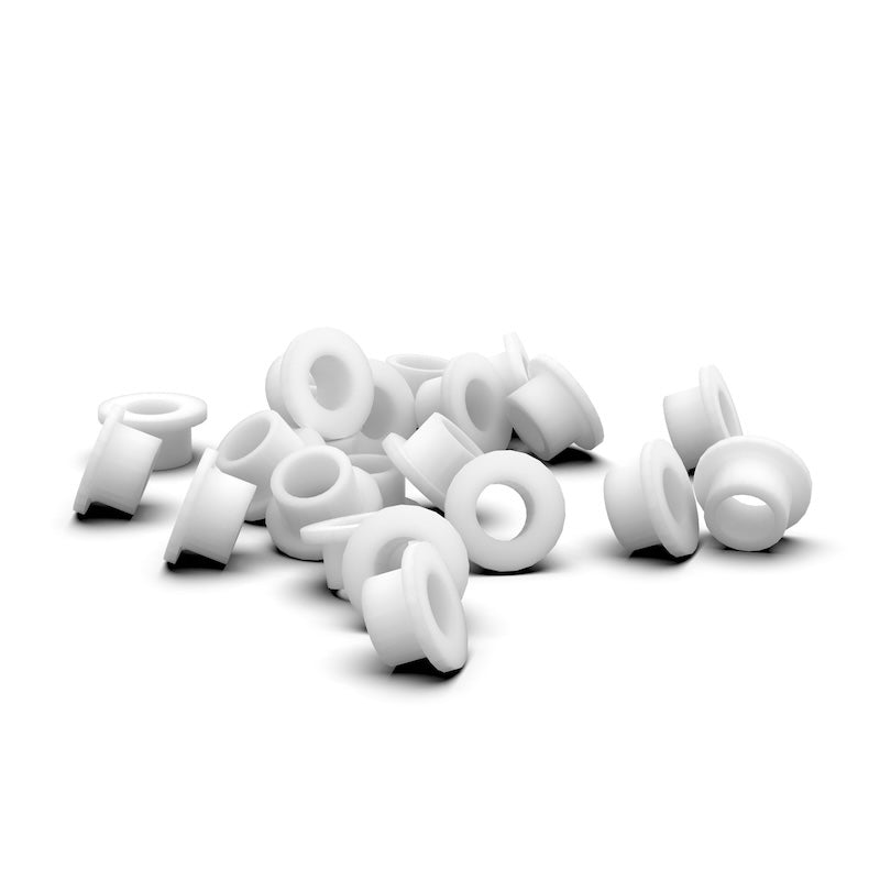 Polytetrafluoroethylene (PTFE) Custom Manufactured Flanged Bushings