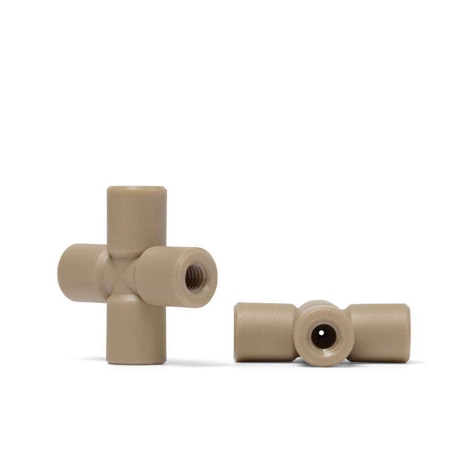 Unione/incrocio a quattro vie in PEEK per HPLC (per tubi da 1/16" OD)