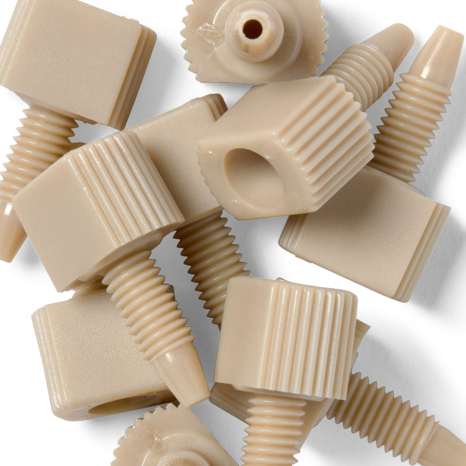 Raccordo a testa piatta in PEEK per HPLC (per tubi da 1/16" OD)