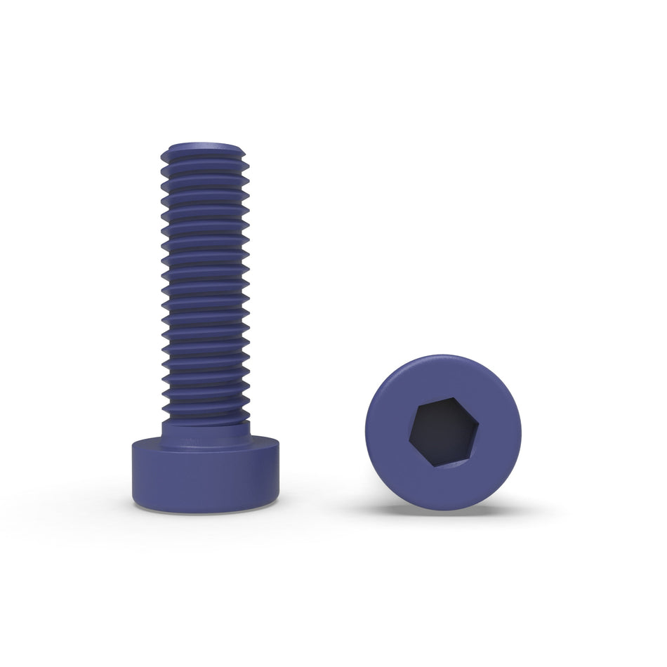 Viti a testa cilindrica bassa in acciaio inox A2-70 con rivestimento in PTFE/Teflon, con esagono incassato - DIN 7984