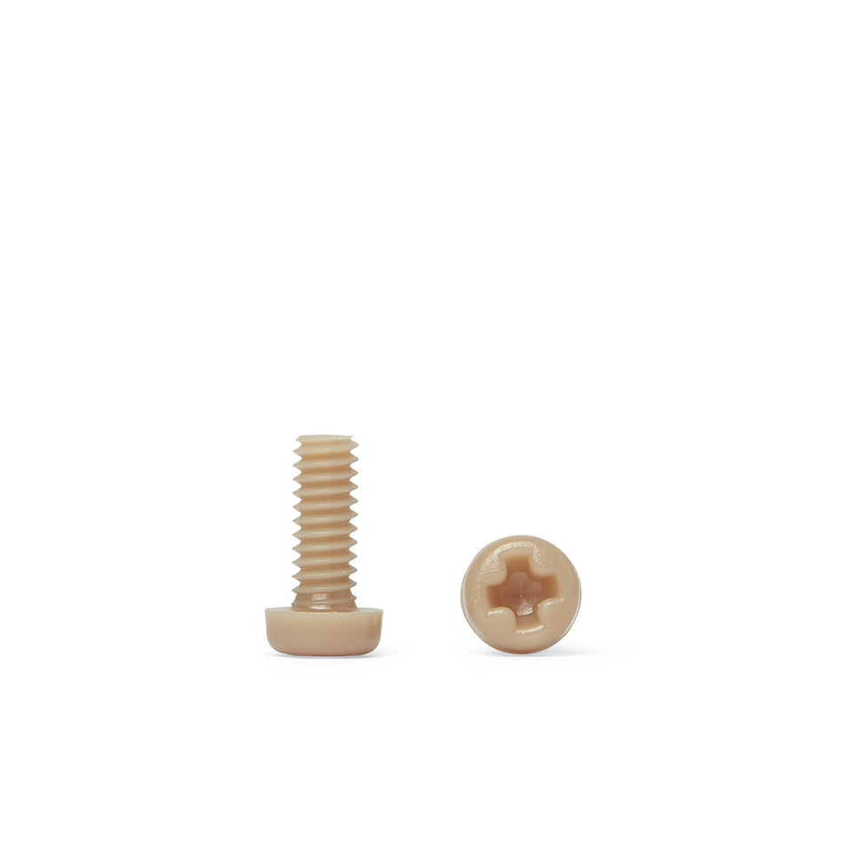 Viti a testa bombata in PEEK (GF30) - Phillips con intaglio a croce - DIN 7985