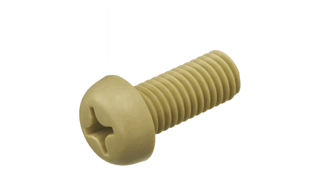 PEEK (GF30) Pan Head Screws - Cross Recessed Phillips - High Performance Polymer-Plastic Fastener Components