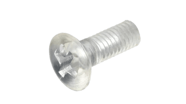 Polycarbonate Countersunk Dome Screws - Cross Recessed Phillips - High Performance Polymer-Plastic Fastener Components