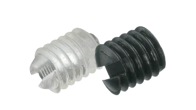 Polycarbonate Slotted Grub screws - High Performance Polymer-Plastic Fastener Components